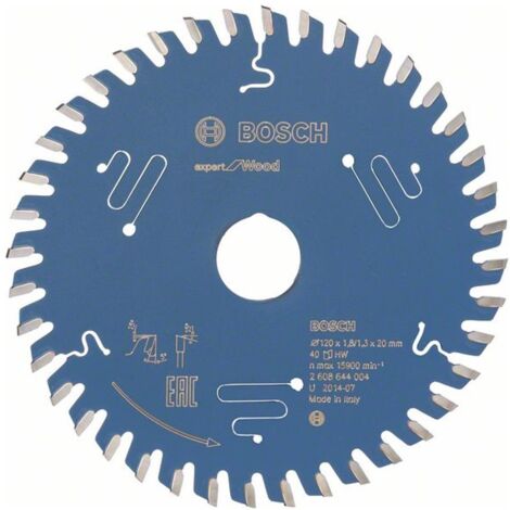 Bosch HM-Sägeblatt 120x1,8x20 Z40 2608644004 Expert for Wood, für Handkreissägen