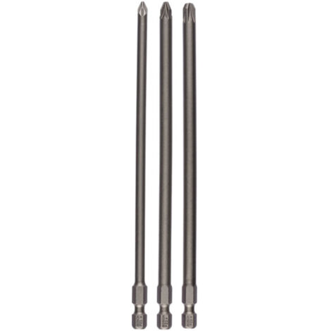 Bosch Schrauberbit-Set Extra-Hart, 3tlg. PZ1, PZ2, PZ3, 152 mm - 2607001762
