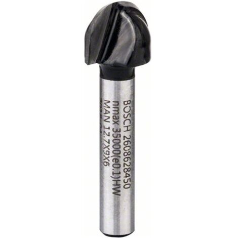 Bosch PRO Hohlkehlfräser, 6 mm, R1 6,3 mm, D 12,7 mm, L 9,2 mm, G 40 mm