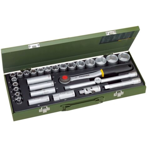 Proxxon Steckschlüsselsatz für die kraftvolle Mechanik. 1/2"-Ratsche, 29-tlg.