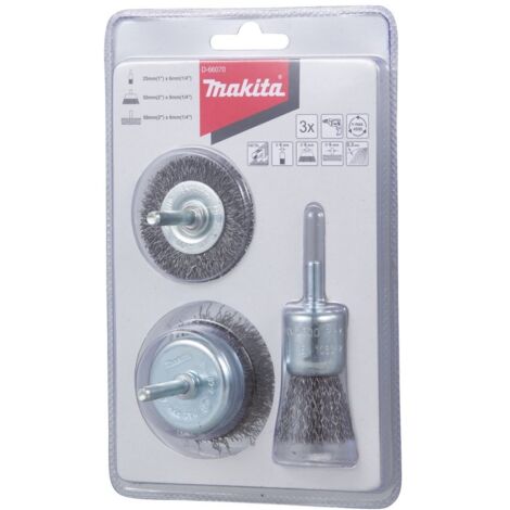 3er-Set Topfbürsten für Bohrmaschinen - MAKITA D-66070