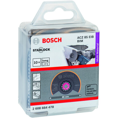 Bosch BIM-TiN Segmentsägeblatt ACZ 85 EIB, Packungsinhalt: 10 Stück