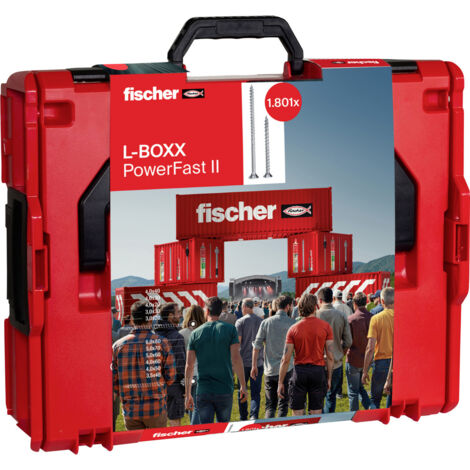 Fischer 558739 L-BOXX 102 Power-Fast II Spanplattenschraube   T-Profil    Stahl galvanisch verzinkt
