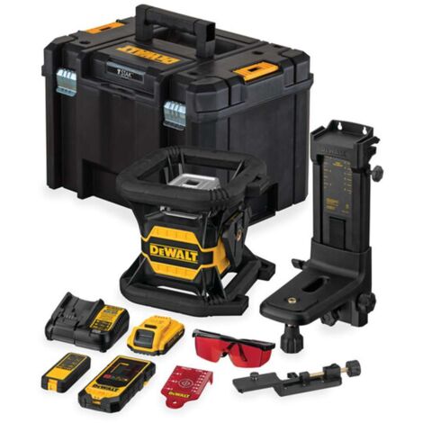 DeWALT Rotationslaser DCE080D1RS, rot 18V, 1x 2,0 Ah und Ladegerät in TSTAK