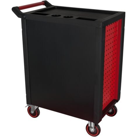 KS Tools Werkstattwagen RACINGline SCHWARZ/ROT mit 7 Schubladen und 215 Premium-Werkzeugen