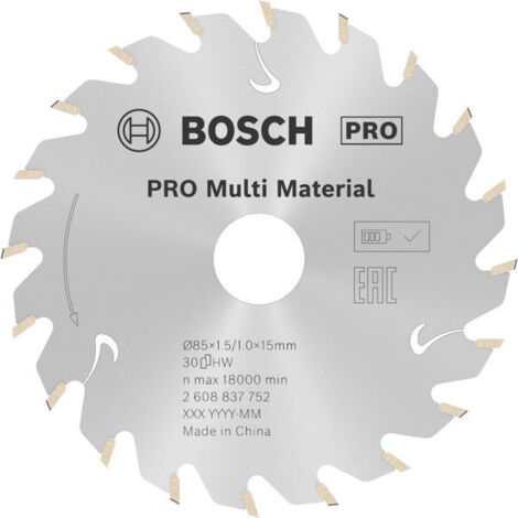 Bosch PRO Multi Material cordless Kreissägeblatt 85 x 1,5 x 15 mm, T30