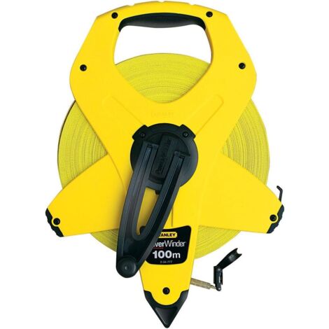 Stanley Bandmaß PowerWinder  Fiberglas 100 m 2-34-777