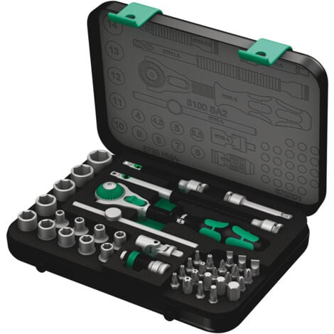 Wera Steckschlüsselsatz Zyklop Speed 42-teilig 1/4 " Schlüsselweiten 4-14 mm Anzahl Zähne 72 6-Kant