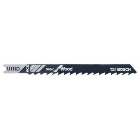 Bosch 3x Stichsägeblatt U 111 D Basic for Wood - 2608637559
