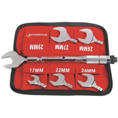 ROTHENBERGER Drehmoment-Gabelschlüssel-Set 17-29 mm, 7-teilig (1/5)