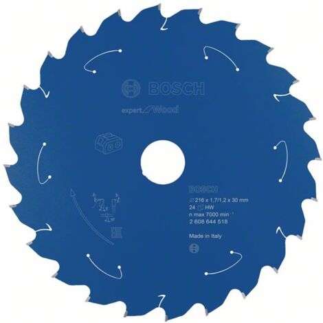 Bosch Kreissägeblatt Expert for Wood für Akku-Gehrungssägen 216 x 1,7 x 30 mm 24 - 2608644518