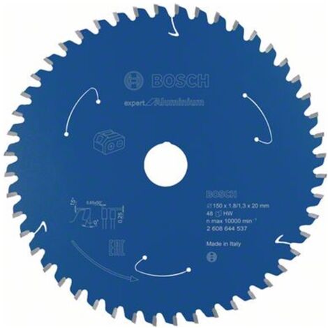 Bosch Kreissägeblatt für Akkusägen Expert for Aluminium, 150 x 1,8/1,3 x 20, 48 Zähne