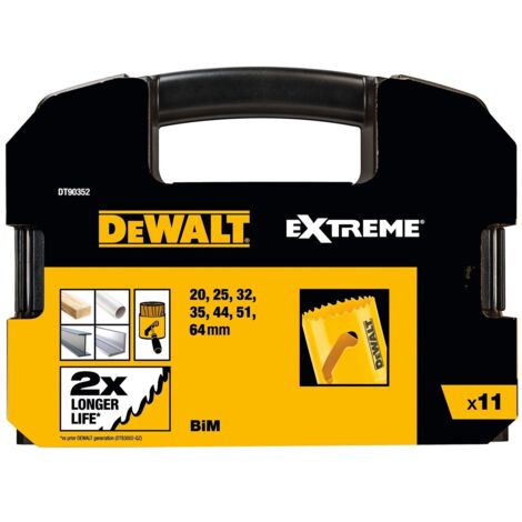 DeWALT Lochsägen-Set Bi-Metall Extreme, Elektriker-Set im Transportkoffer 11-tlg.