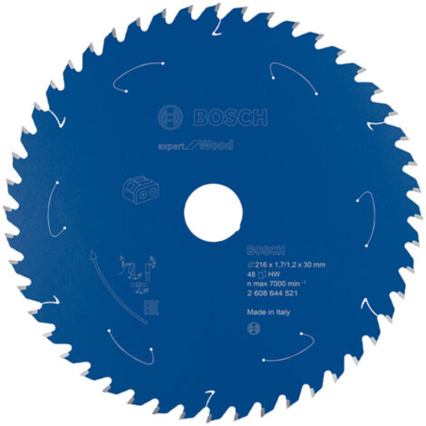 Bosch Kreissägeblatt Expert for Wood für Akku-Tischkreissägen 216 x 2 x 30 mm 48 - 2608644521