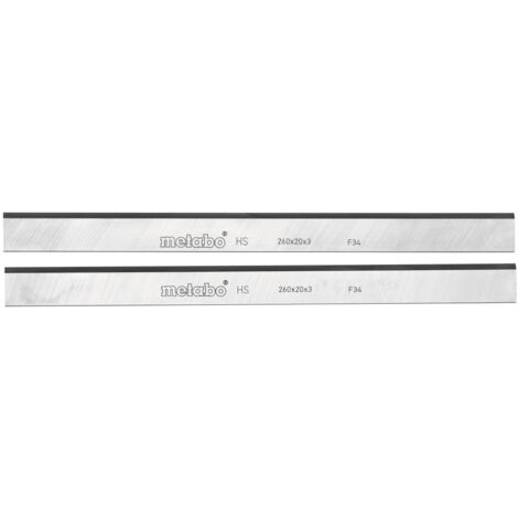 Metabo 2 HSS Hobelmesser, HSS-18%W, 260x20x3mm / 2-Einstellnuten, HC 260 C/M/K, (091103