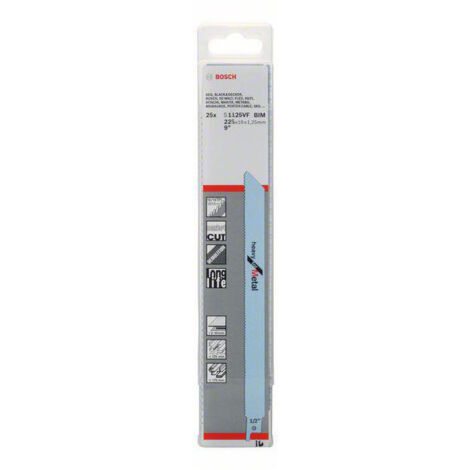 Bosch PRO Metal Demolition S1125VF Säbelsägeblatt, 1,25 x 19 x 225 mm, 25 Stück