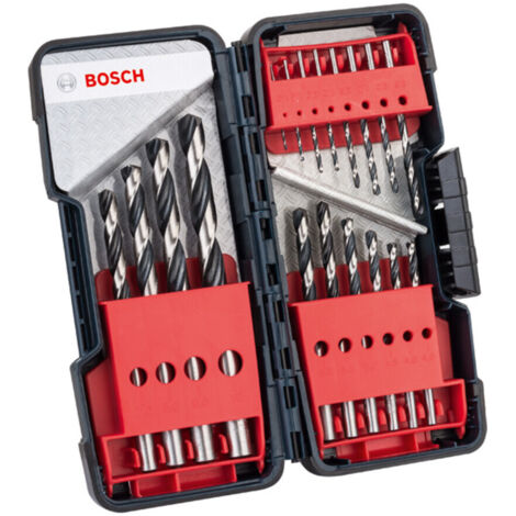 Bosch Accessories 2608577350 HSS Metall-Spiralbohrer-Set 18teilig    DIN 338 Zylinderschaft 1 Set