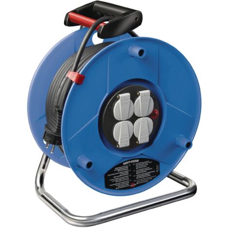Brennenstuhl 1218050 Kabeltrommel 25.00 m Schwarz Schutzkontakt-Stecker