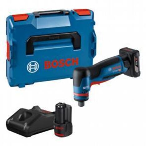 Bosch Professional GWG 12V-50 S Geradschleifer inkl. Zubehör, Ausführung: 06013A7002, Set/Akkkus/Boxx