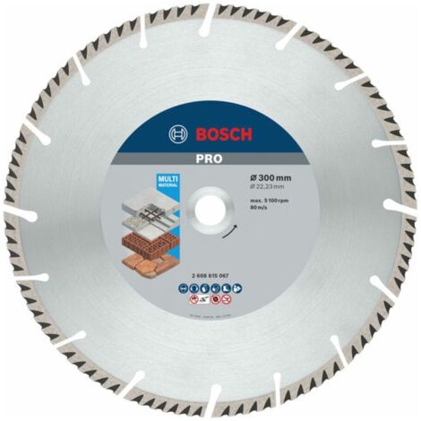 Bosch PRO Multi Material Diamanttrennscheibe 300 x 22,23 mm - 2608615067