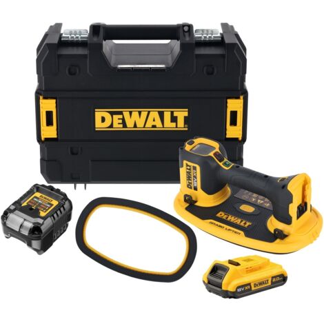 Lifter de Vakuum DEWALT Grabo DCE590D1T, 18V, 1x 2Ah, kompaktes Design, ideal zum Bewegen schwerer Materialien wie Glas, Stein oder Holz, inklusive Akku und Ladegerät