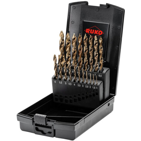 Ruko UC Spibosatz FLOWSTEP TIP DIN338 HSSCo 19-tlg in Rosebox