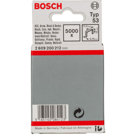 Bosch Feindrahtklammer Typ 53, 11,4 x 0,74 x 12 mm, 5000er-Pack