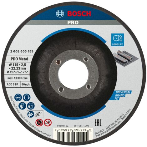 Bosch PRO Metal Trennscheibe, 115 x 2.5 x 22.23 mm, gekröpft