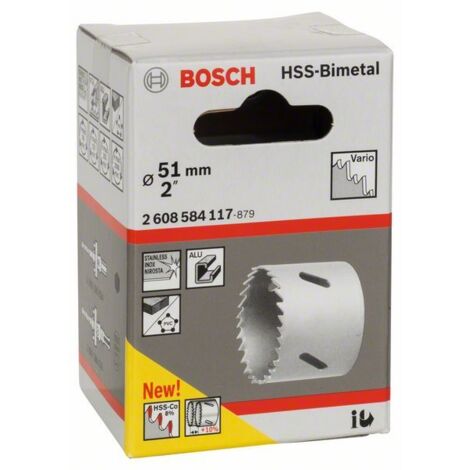 Bosch 2608584117 Lochsäge HSS-Bimetall für Standardadapter, 51 mm, 2 Zoll