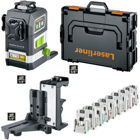 Laserliner 3x360°-Set PowerPlane-Laser 3G Multi-18V inkl. 7 Power-Adapter