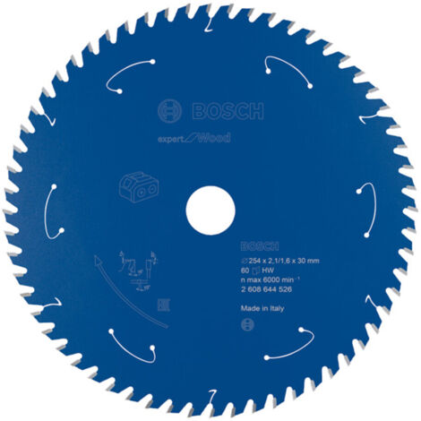 Bosch Kreissägeblatt Expert for Wood für Akku-Tischkreissägen 254 x 2,1 x 30 mm 60 - 2608644526