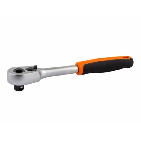 Bahco Birnenförmige 1/2"-Umschaltknarre mit 60 Zähnen und 6°-Rückschwenkwinkel, 250 mm