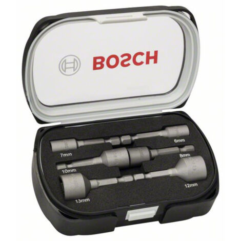 Bosch Accessories 2608551079 Steckschlüssel-Maschinenaufnahmen-Set 6 mm, 7 mm, 8 mm, 10 mm, 12 mm,