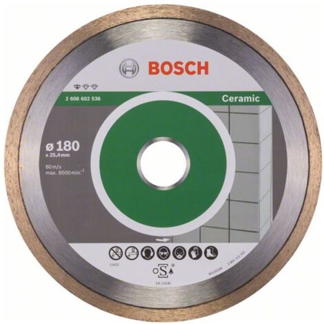 Bosch Diamanttrennscheibe Standard for Ceramic, 180 x 25,40 x 1,6 x 7 mm