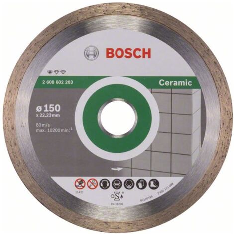 Bosch Diamanttrennscheibe Standard for Ceramic 150x22,23x1,6x7 mm 2608602203