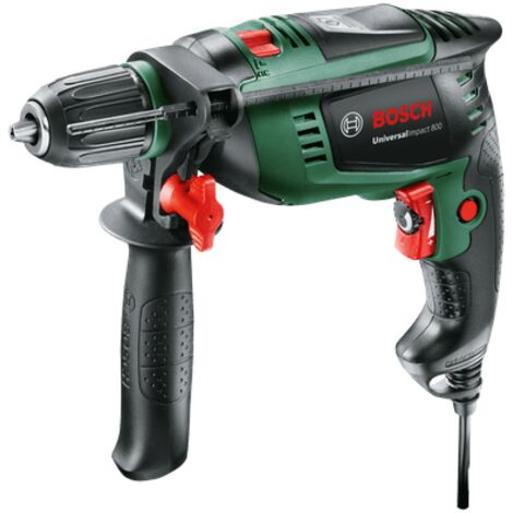 Bosch Schlagbohrmaschine UniversalImpact 800 (800 Watt, Zusatzhandgriff, Tiefenanschlag, BohrØ in Holz 30 mm)