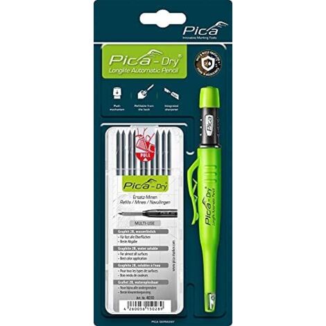 Bau-/Tieflochmarker Pica-Dry+Minenset Farbe graphit +Minenset 4000 871 853 PICA