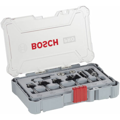Bosch Rand- und Kantenfräser-Set, 1/4-Schaft, 6-tlg.
