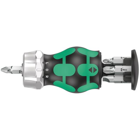 Wera Magazinbithalter KK Stubby Magazin RA 3 6-teilig Schlitz/PH