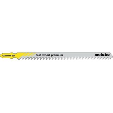 Metabo 5 Stichsägeblätter "fast wood premium" 126/ 4,0 mm (623980000) (1/3)