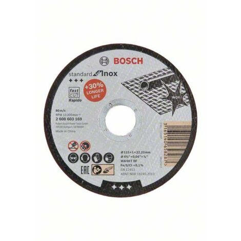 Bosch PRO Stainless Steel and Metal Trennscheibe, 115 x 1 x 22.23 mm, gerade (1/5)