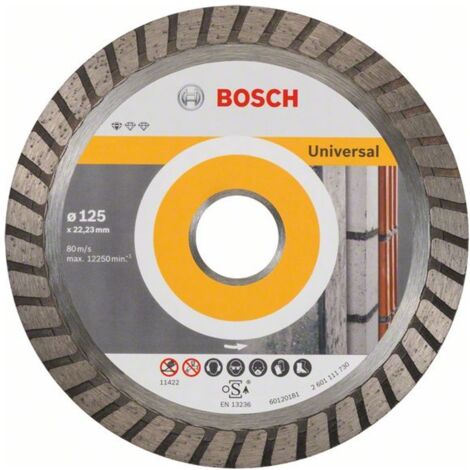 Bosch Diamanttrennscheibe Standard for Universal Turbo, 125x22,23x2x10 mm, 10er-Pack