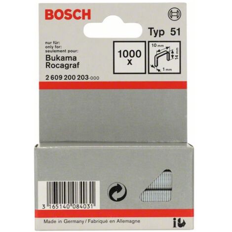 Bosch Flachdrahtklammer Typ 51 10 x 1 x 14 mm (1/4)