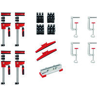 Bessey KRE-SET-A 4x KRE 100 Zwinge 4x TK6 Tischklemme 2x KR-AS Adapter KP KBX20
