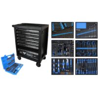 BRILLIANT TOOLS Werkstattwagen mit 7 Schubladen und 473 Werkzeugen - BT153473
