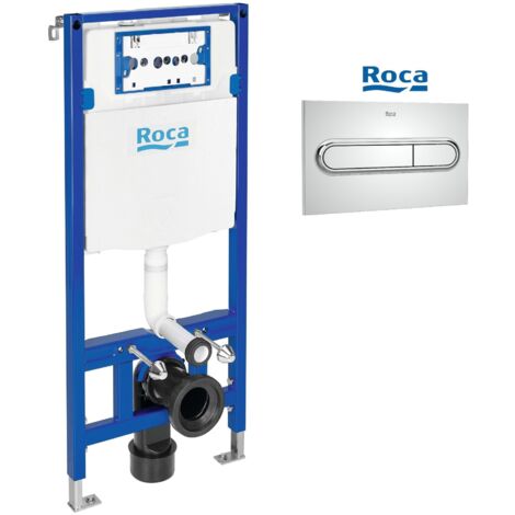BASTIDOR ROCA DUPLO ONE, PACK CISTERNA ROCA Y PULSADOR PL1 CROMO BRILLO