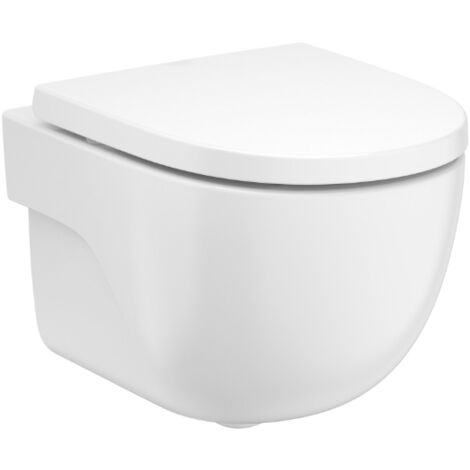 Inodoro Suspendido Roca Meridian Compacto 48 cm con Tapa y Asiento Soft Close