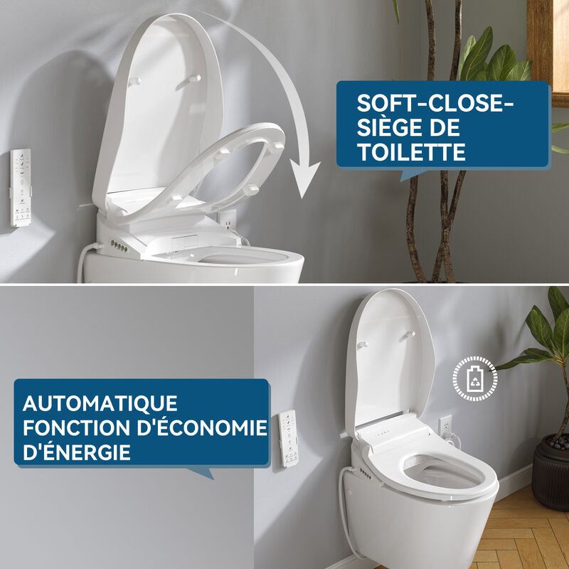 Siège De Toilette Intelligent Bidet Villeroy & Boch - Neuf - Blanc Forme En D - Électronique