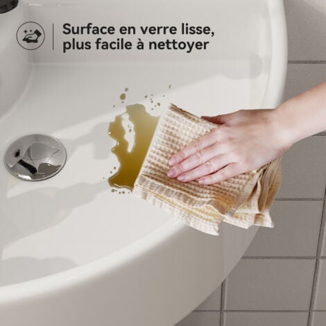 Lavabo d'angle à fixer au mur Lavabo suspendu, Lavabo mural triangulaire, Pour les petites penderies et salles de bains