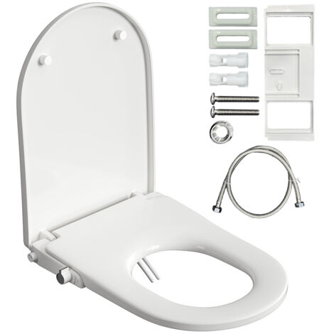 Horow – Abattant WC japonais avec fonction bidet – 2 modes de douche – Sans raccordement électrique – Couvercle avec abaissement automatique – Buses pour douche arrière
